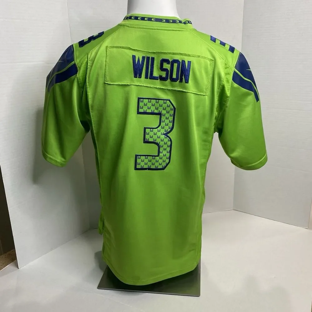 Nike NFL Seattle Seahawks Jersey Youth XL Green Color Rush Russell Wilson